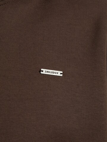 Smilodox Cedrik Basic Zipper Hoodie in Braun