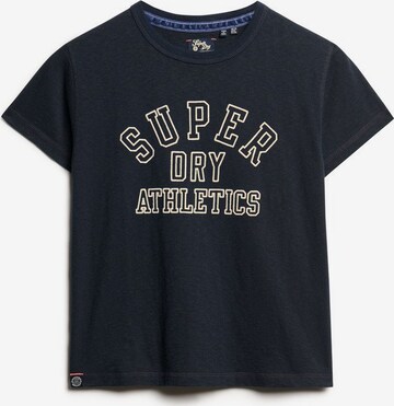 T-shirt 'Athletic Essentials' Superdry en bleu : devant