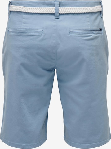 Regular Pantalon chino 'WILL' Only & Sons en bleu