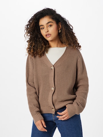 ZABAIONE Knit Cardigan in Brown: front