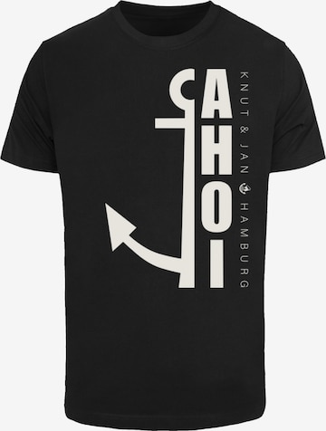 T-Shirt 'Ahoi Anker Crop Knut & Jan Hamburg' F4NT4STIC en noir : devant