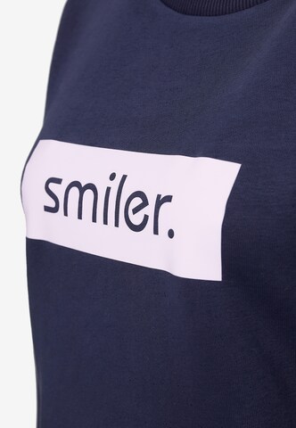 Sweat-shirt 'Cuddle' smiler. en bleu