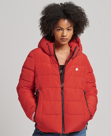 Superdry Zimska jakna | rdeča barva: sprednja stran