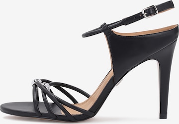 Kazar Strap Sandals in Black: front