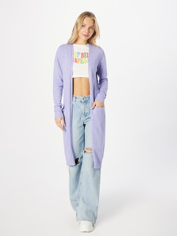 VILA Knitted Coat 'Ril' in Purple: front