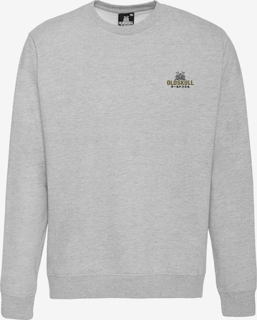 Oldskull Sweatshirt in Grau: Vorderseite