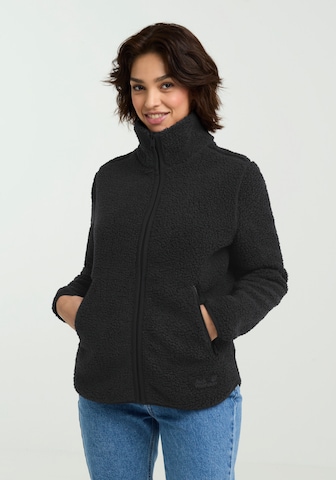 JACK WOLFSKIN Funktionsfleecejacke in Schwarz: Vorderseite
