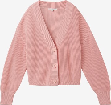 TOM TAILOR DENIM Knit Cardigan in Pink: front