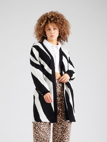 Cardigan 'VMCNANCY' Vero Moda Curve en noir : devant