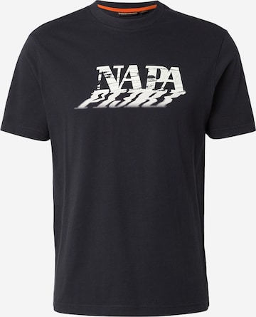 Tricou 'S-LODESTAR' de la NAPAPIJRI pe negru: față