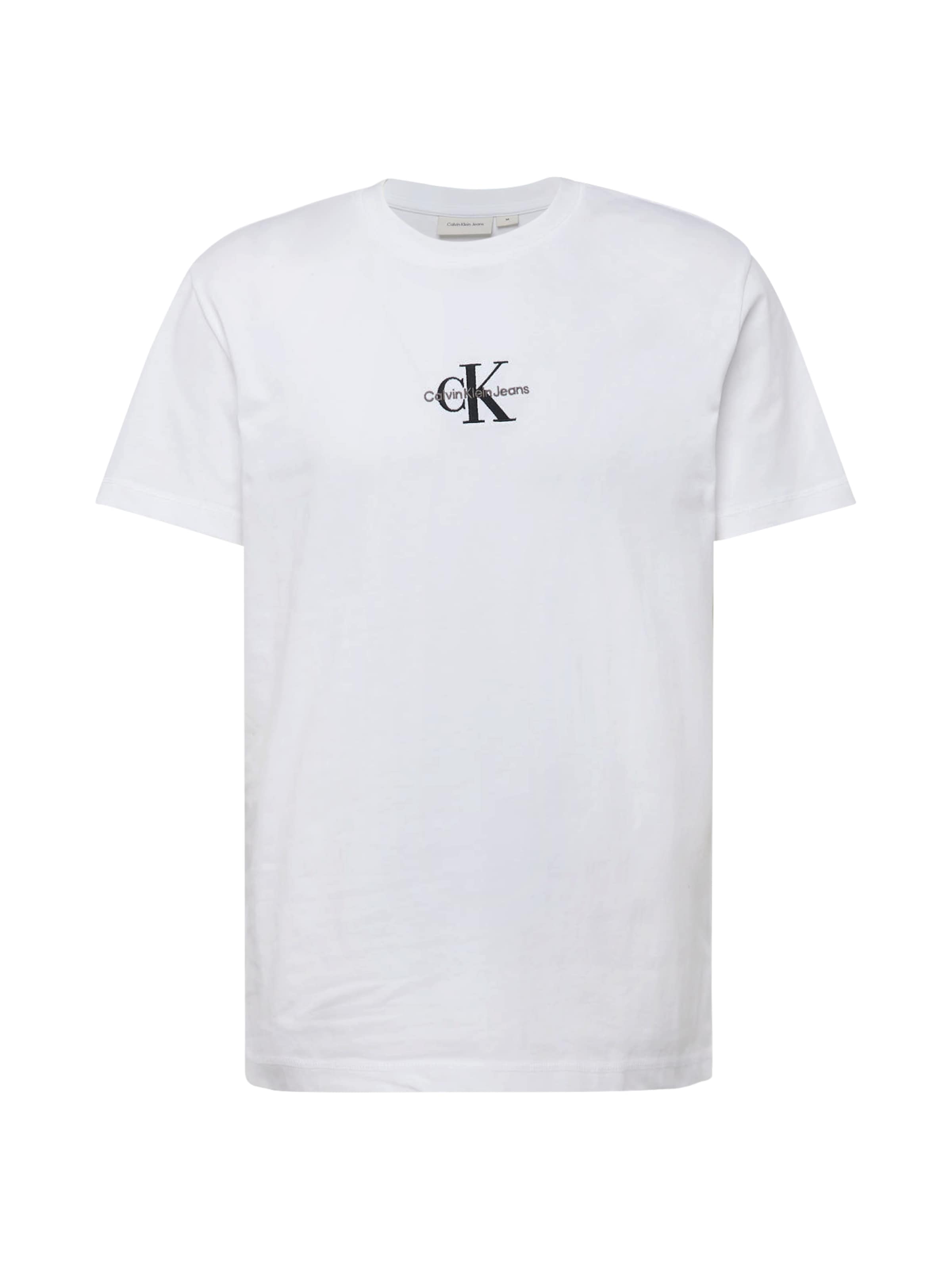 Regular T-Shirt Calvin Klein Jeans en blanc : devant