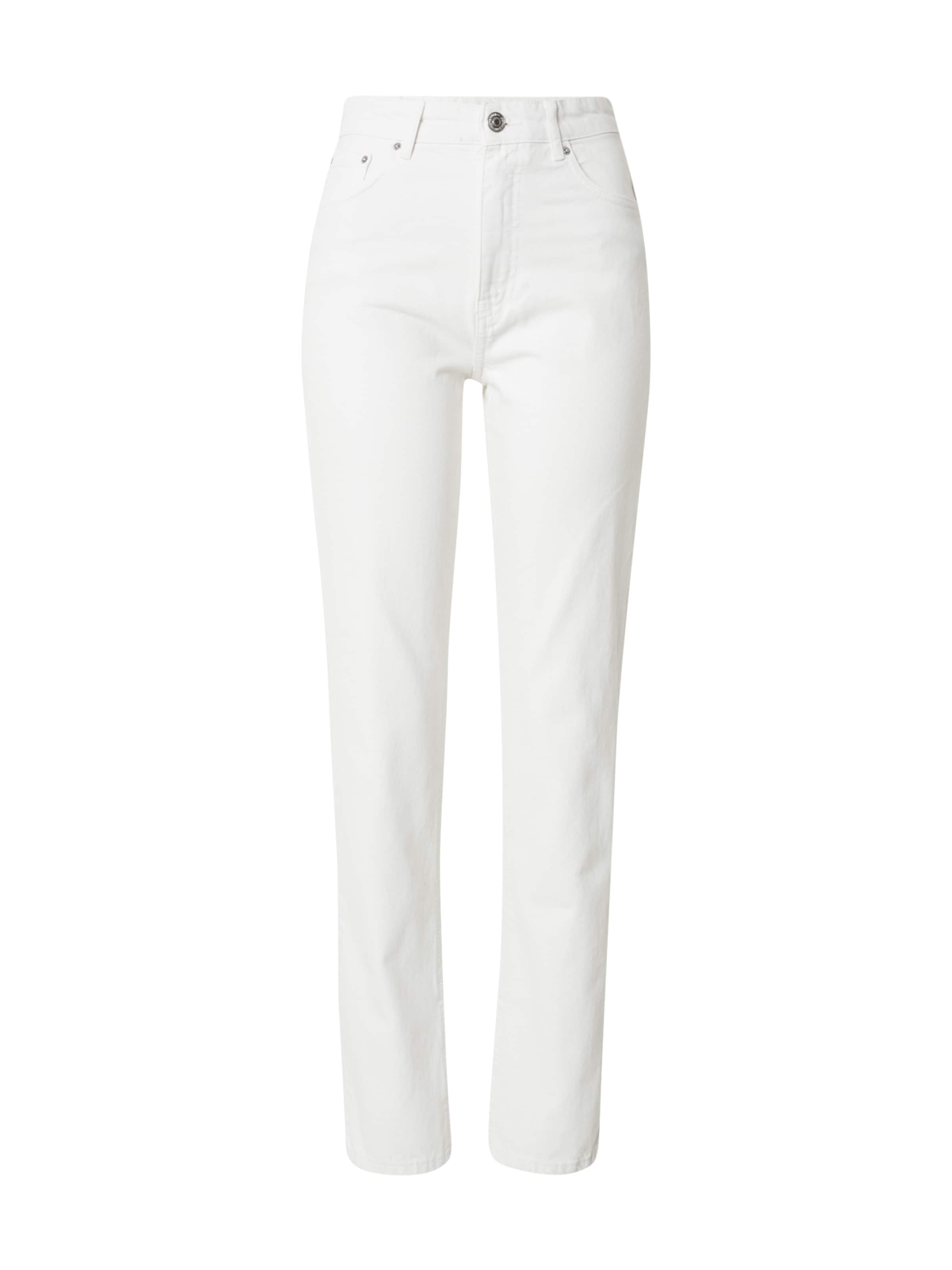 Gina Tricot Regular Jeans in White: front