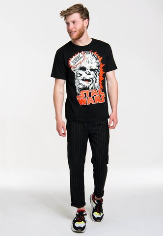 LOGOSHIRT Shirt 'Chewbacca' in Black