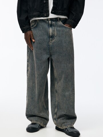 Wide Leg Jean Pull&Bear en bleu : devant
