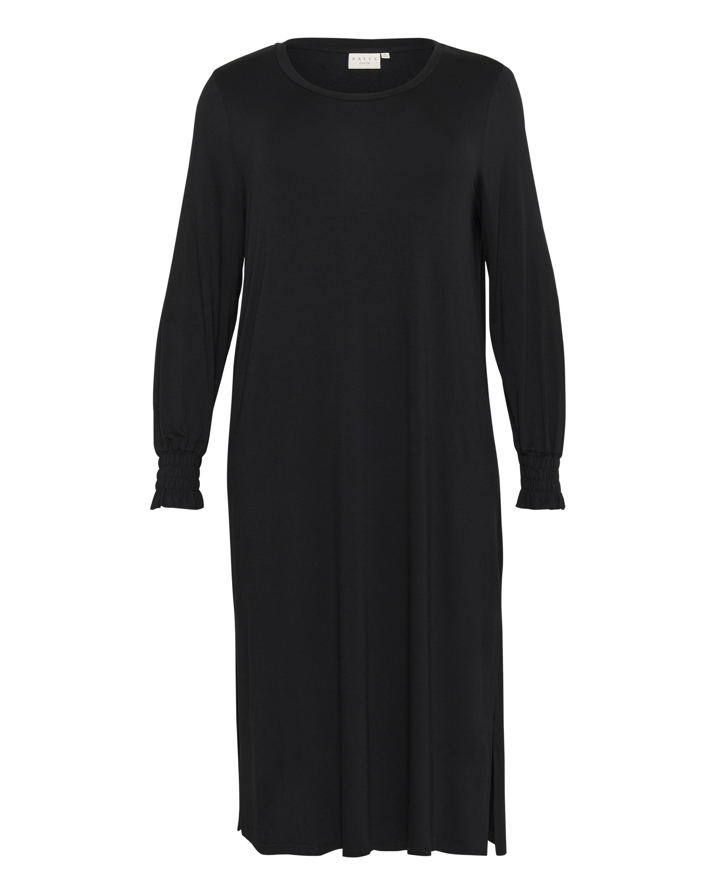 KAFFE CURVE Jurk 'Charlotta' in Zwart: voorkant