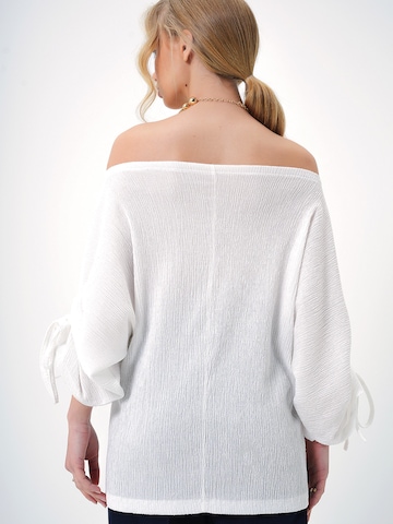 Trend Alaçatı Stili Blouse in Wit