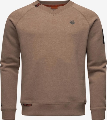 STONE HARBOUR Sweatshirt 'Craig El' in Brown: front