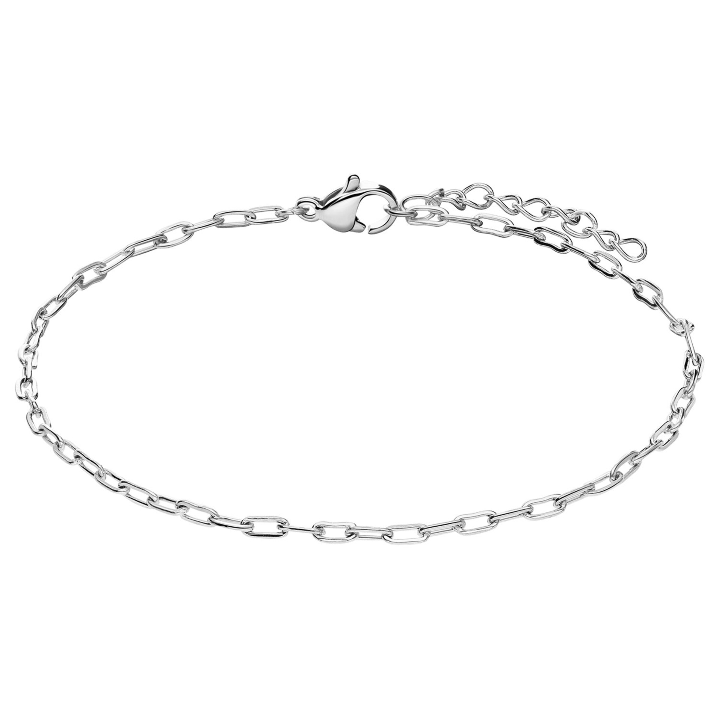 Lucardi Bracelet 'Glitzerndes Basic' in Silver: front
