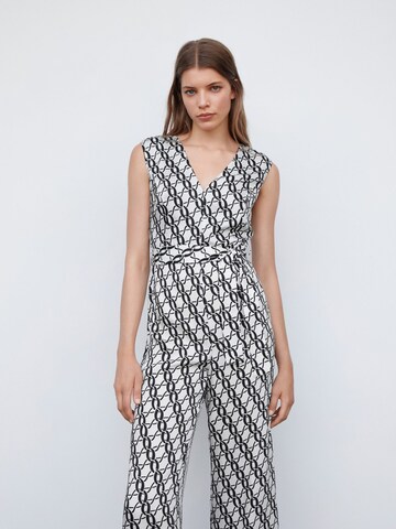 MANGO Jumpsuit 'Collins' in Schwarz: predná strana