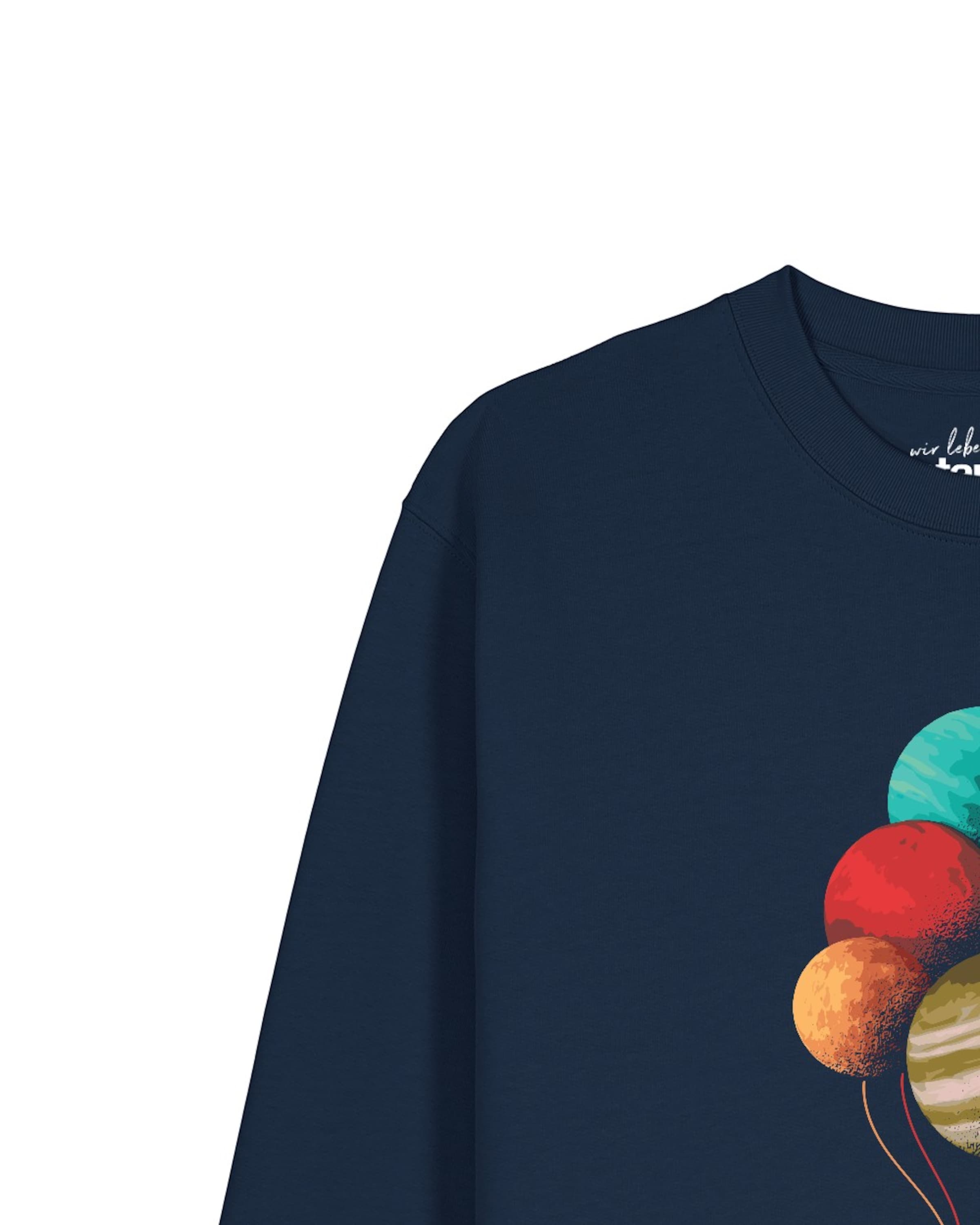 Watapparel Sweatshirt ' Balloon Spaceman ' in Blauw