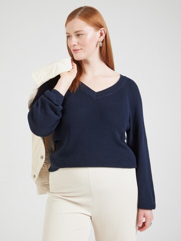Pull-over 'VMCNEWLEXSUN' Vero Moda Curve en bleu : devant