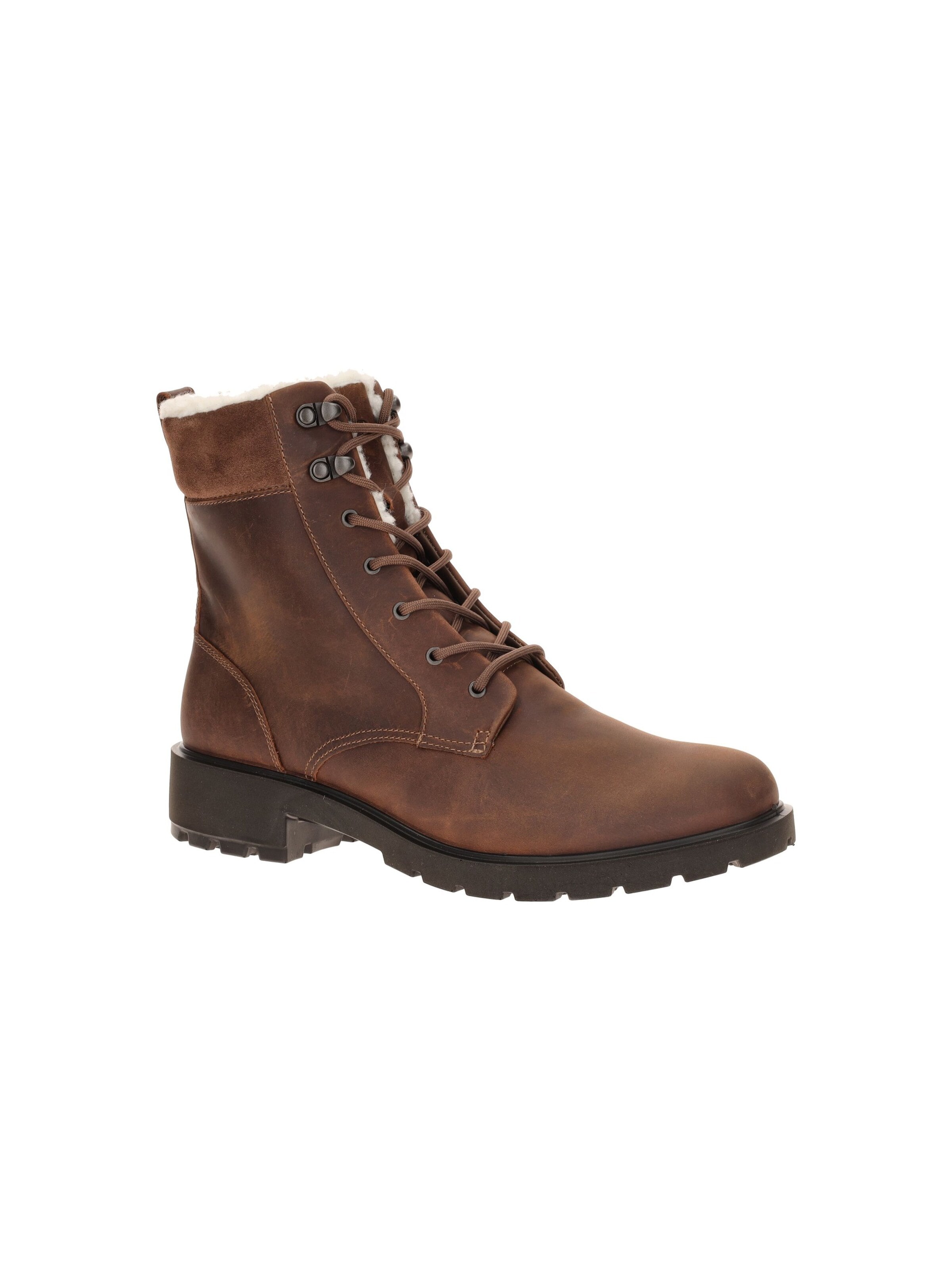 ECCO Lace-Up Ankle Boots 'Metropole Vienna' in Brown: front