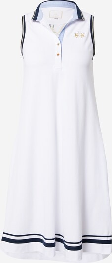 Rochie tip bluză La Martina pe bleumarin / alb, Vizualizare produs