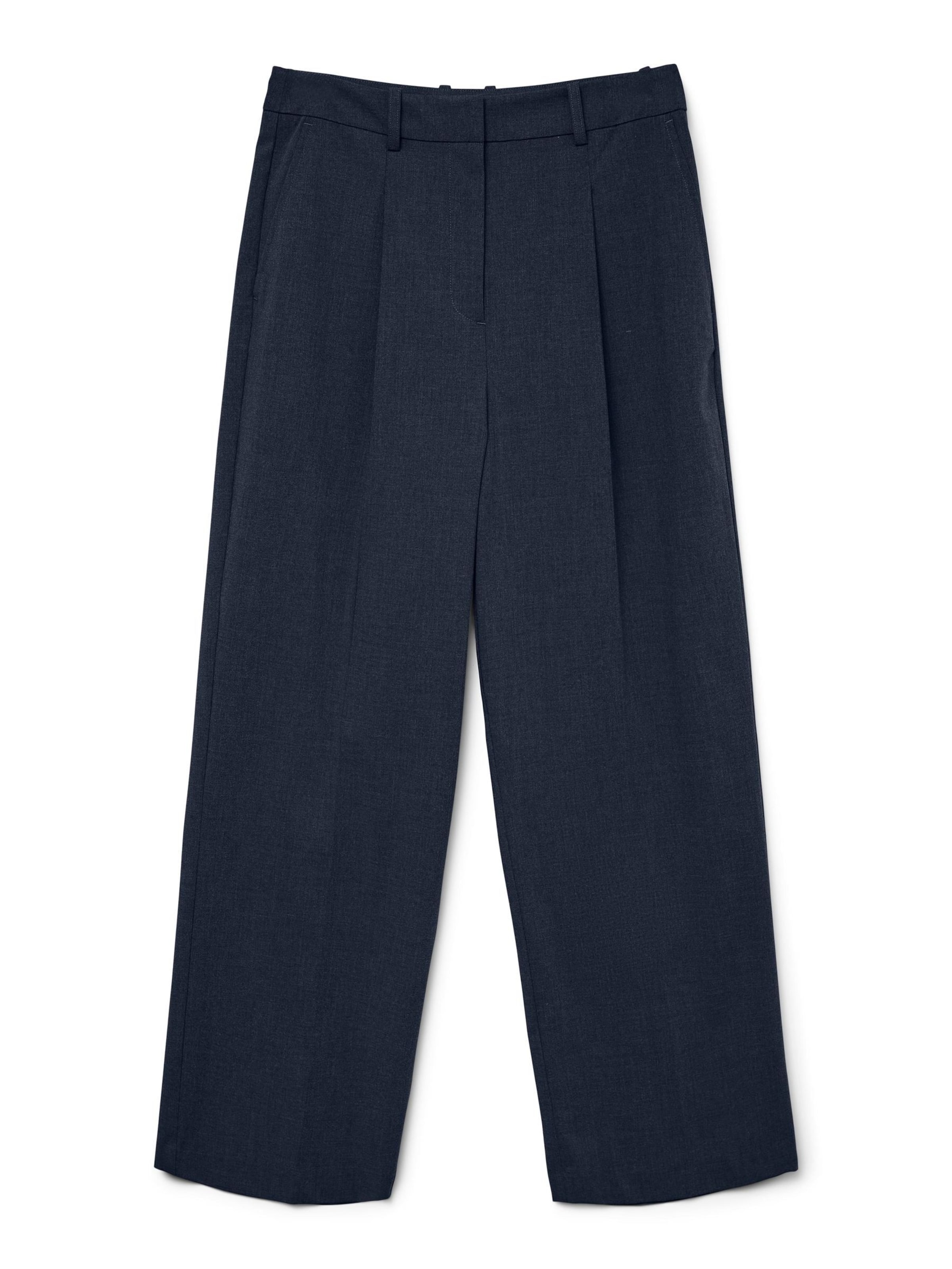 VERO MODA Wide leg Bandplooibroek 'VMUnika' in Blauw: voorkant