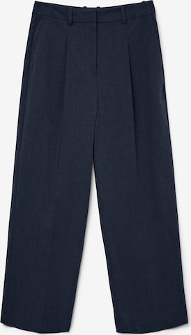 VERO MODA Wide leg Bandplooibroek 'VMUnika' in Blauw: voorkant