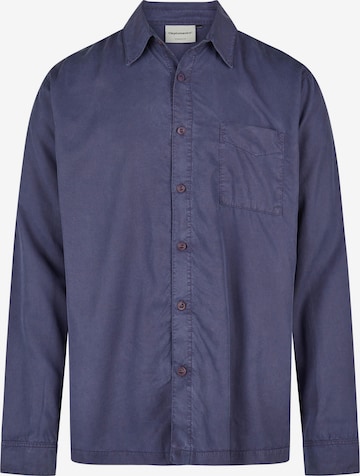 Cleptomanicx Overhemd 'Easy' in Blauw: voorkant