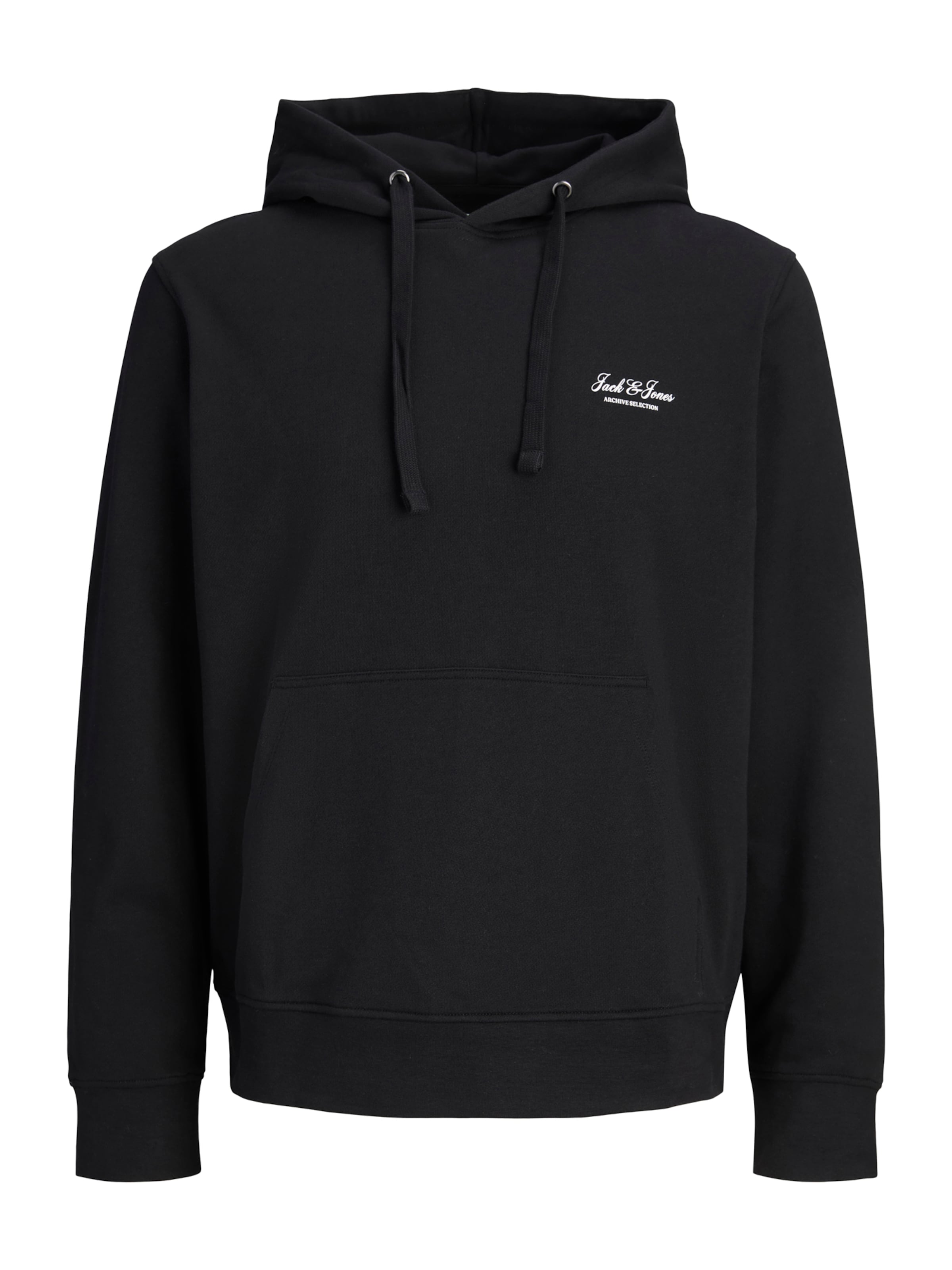 Jack & Jones Plus Sweatshirt 'JJEARCHIVE' in Schwarz: Vorderseite