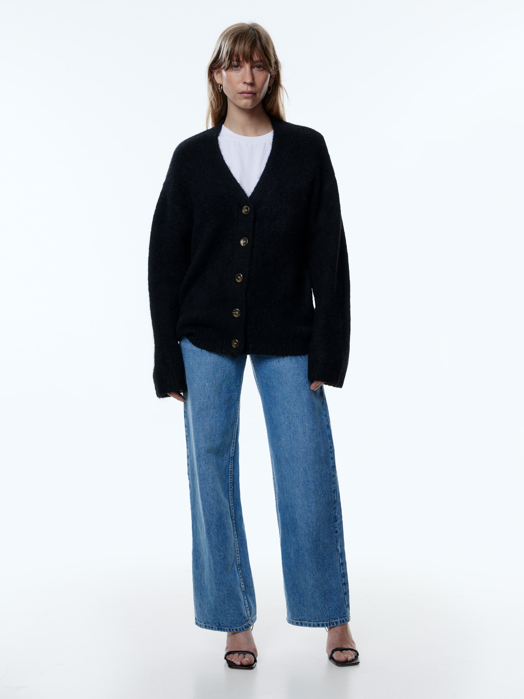 EDITED Produkte Strickjacke 'Peyton' schwarz