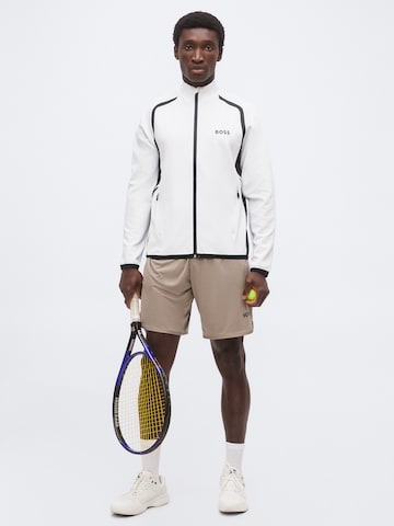 BOSS Sports sweat jacket 'Spin' in White