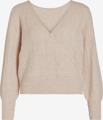 VILA Sweater 'BEDA' in Brown: front