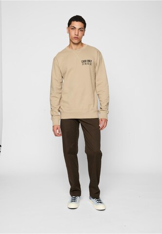 MT Men Sweatshirt 'Cash Only' in Beige