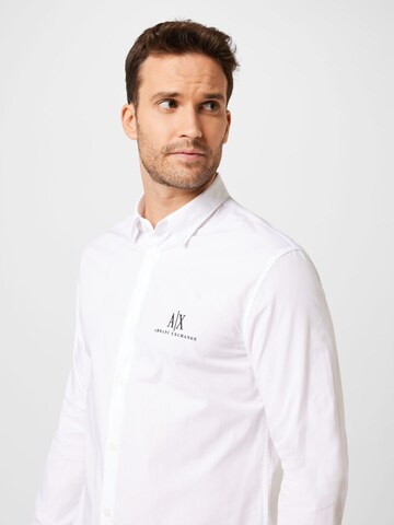 ARMANI EXCHANGE Regular fit Button Up Shirt in White