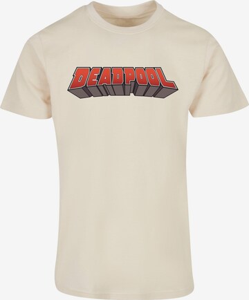 ABSOLUTE CULT T-Shirt 'Deadpool' in Beige: predná strana