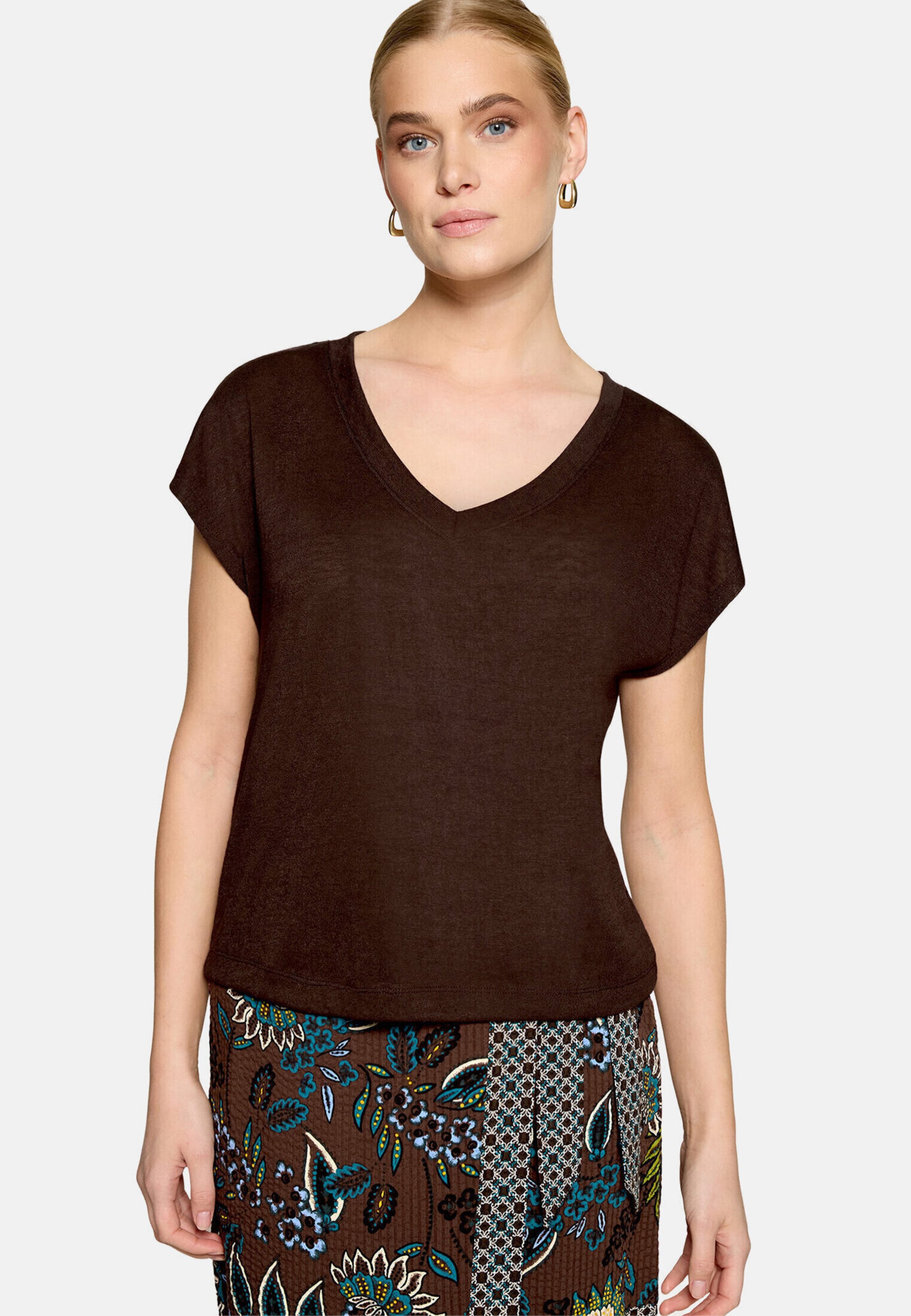zero Shirt in Bruin: voorkant