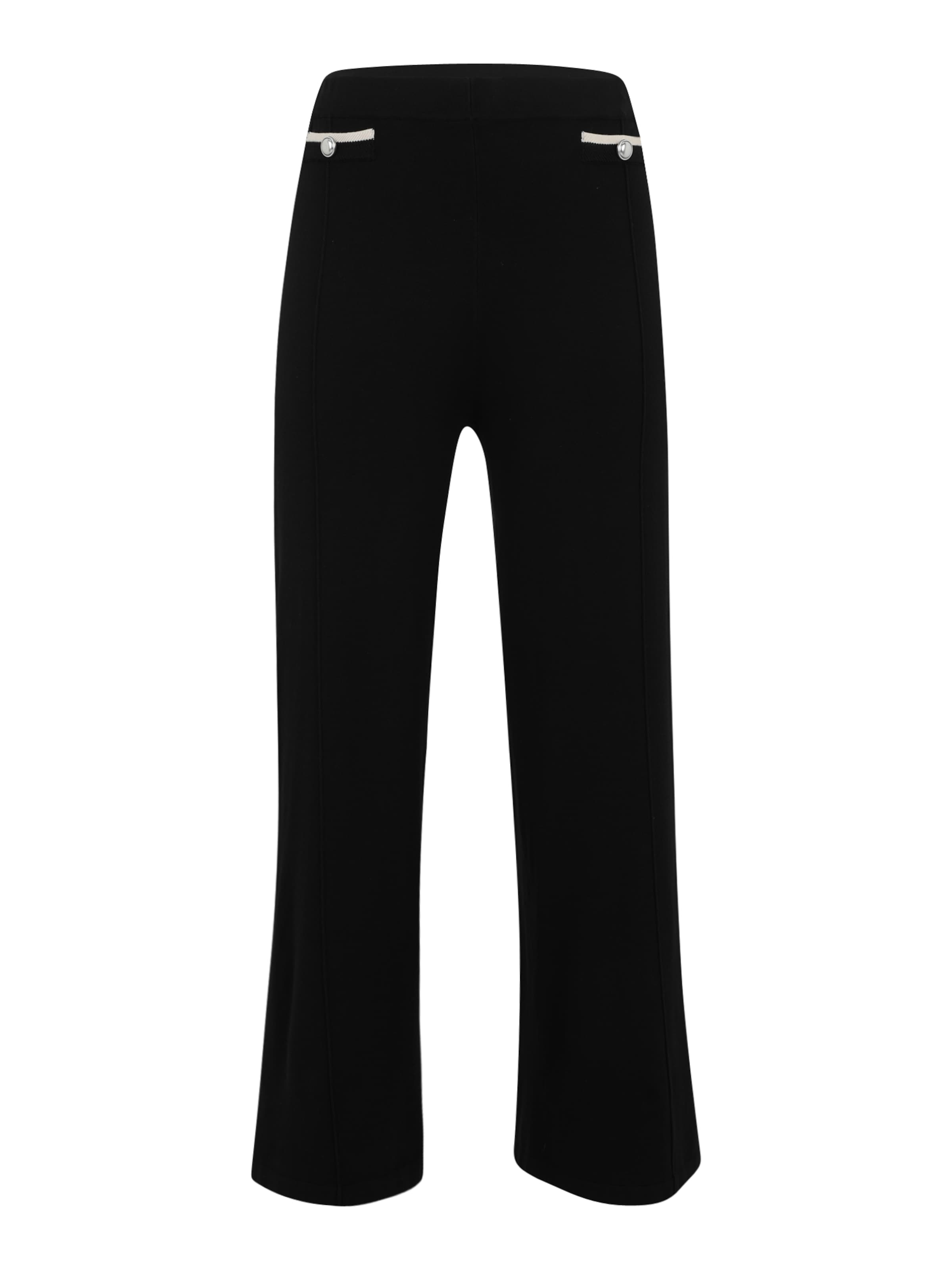 Guido Maria Kretschmer CurvyWide Leg/ Široke nogavice Hlače 'Felize' - crna boja: prednji dio