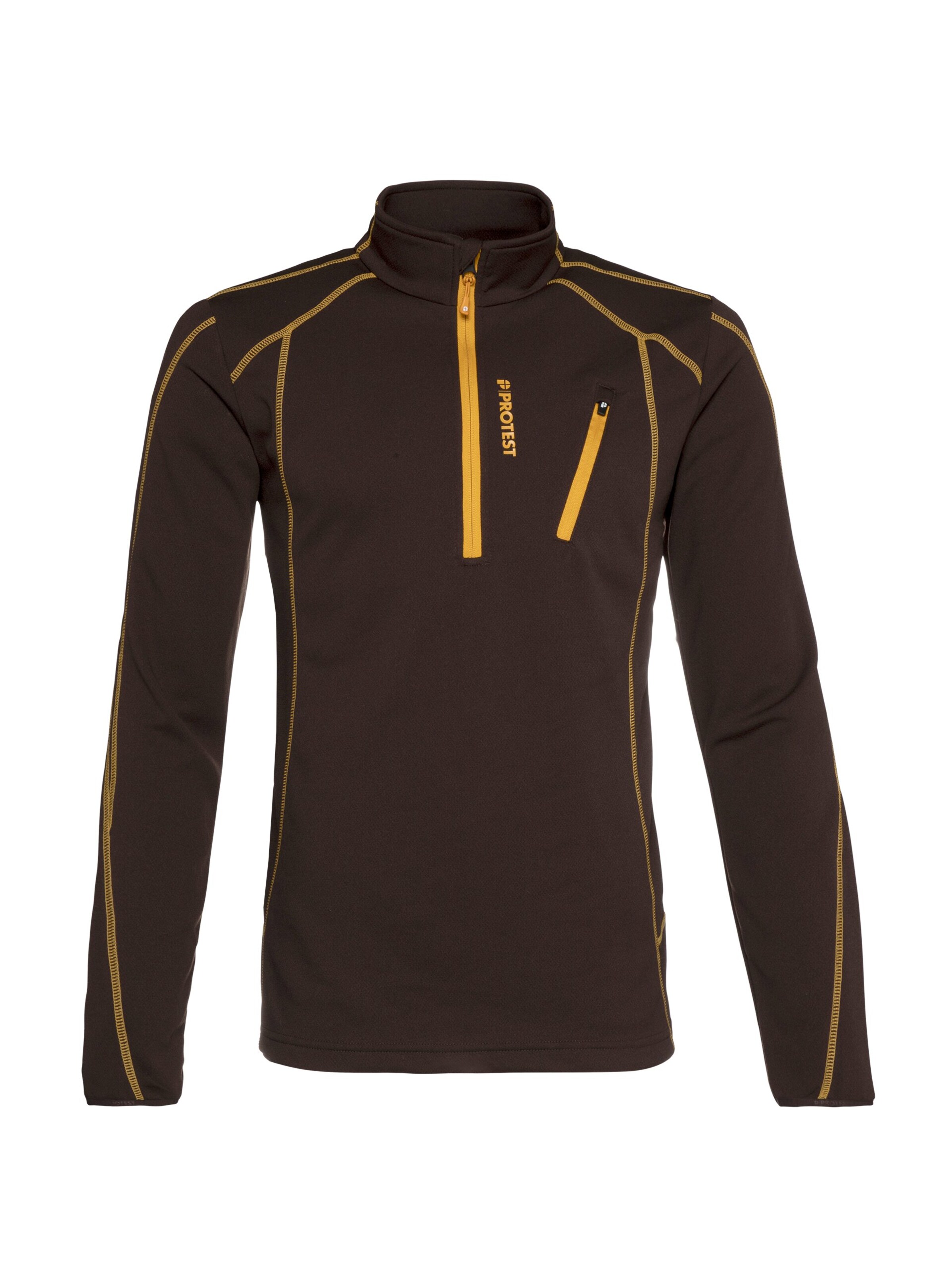 PROTEST Athletic Sweatshirt 'HUMANS' in Brown: front