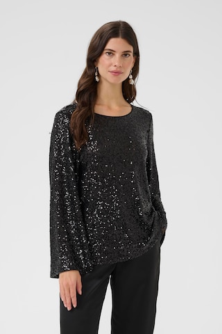 Cream Blouse in Black: front