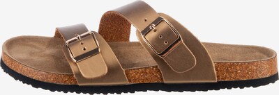 Lynfield Pantolette in braun / gold, Produktansicht
