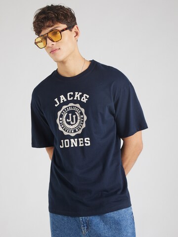 T-Shirt 'VICTO' JACK & JONES en bleu : devant
