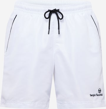 Regular Pantalon de sport Sergio Tacchini en blanc : devant