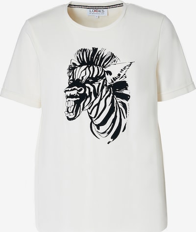 LOOKS by Wolfgang Joop Shirt ' Zebra ' in de kleur Zwart / Wit, Productweergave