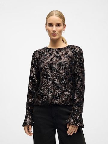 OBJECT - Blusa 'OBJEDEN' en marrón: frente