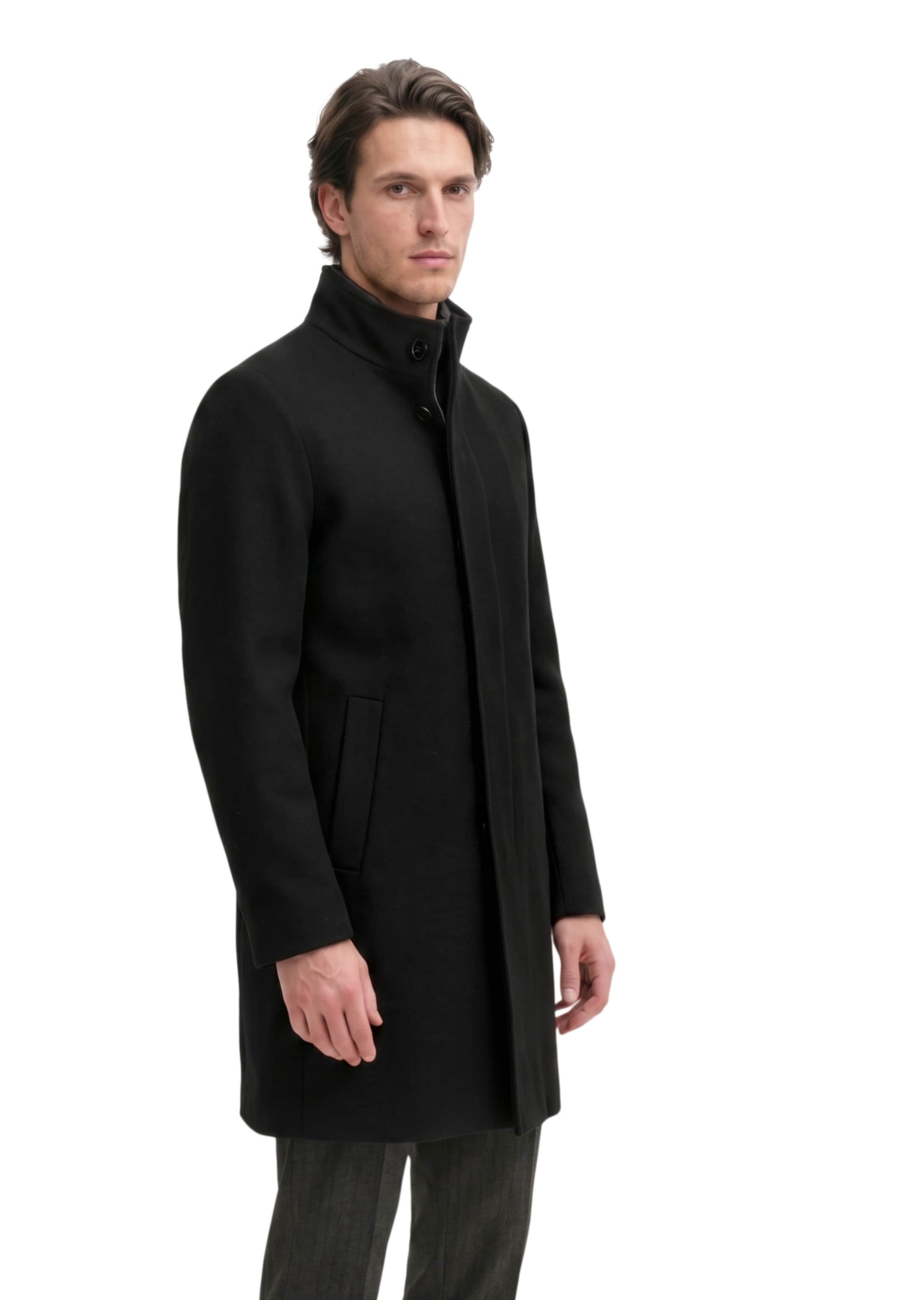 Manteau d’hiver Marc O'Polo en noir : sur le côté