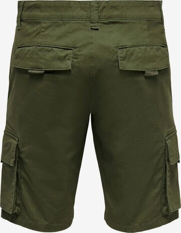 Regular Pantalon cargo Only & Sons en vert