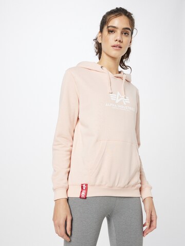 ALPHA INDUSTRIES Sweatshirt in Pink: front