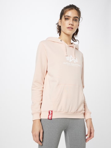 ALPHA INDUSTRIES Sweatshirt in Pink: predná strana